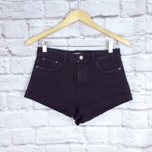 Zara Trafaluc Black denim jean shorts high waisted
